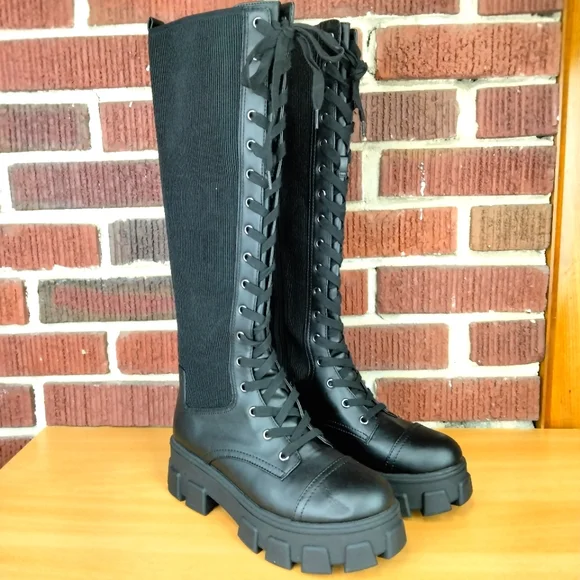 NWT Circus NY by Sam Edelman Dinah Ribbed Knee-High Lug Sole